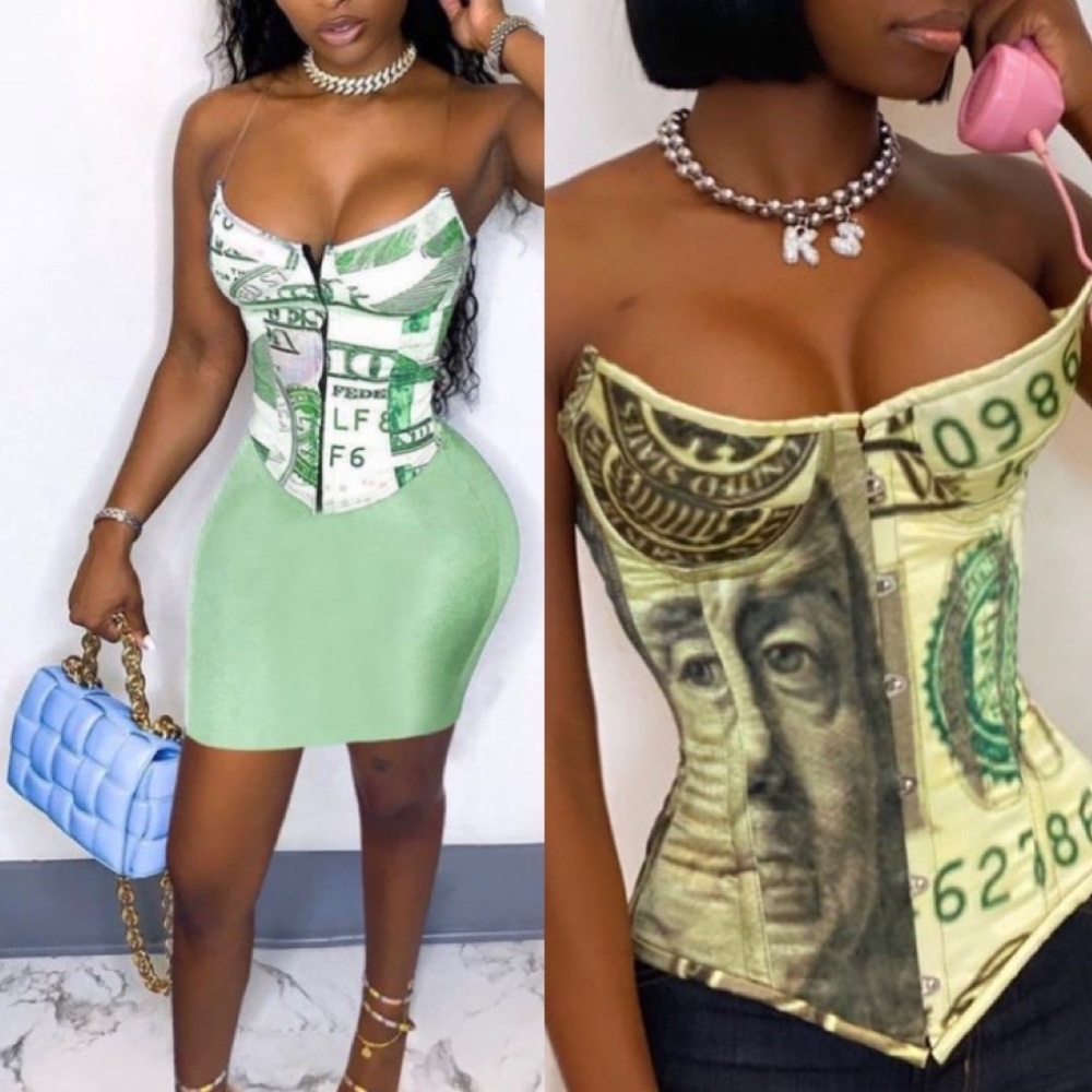 Benjamin Franklin Money Corset Bustier